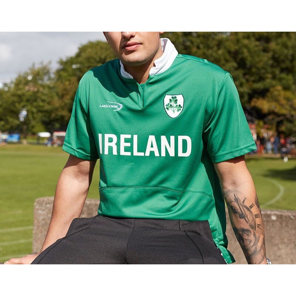 Lansdowne Ireland Men's Shamrock Performance Short Sleeve Rugby Sz. S NWT - Picture 9 of 14